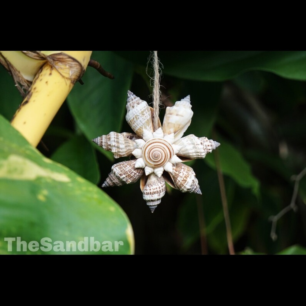 Seashell ornament coastal snowflake handmade gift